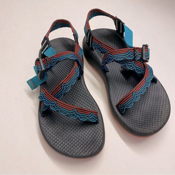 Chaco Z cloud blue orange women’s hiking walking water sandals 8 - Picture 2 of 8